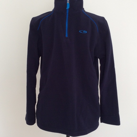 Navy fleece.