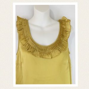J.Crew silk ruffled top.