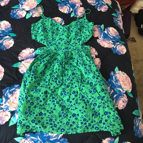 Blue and green Abercrombie dress