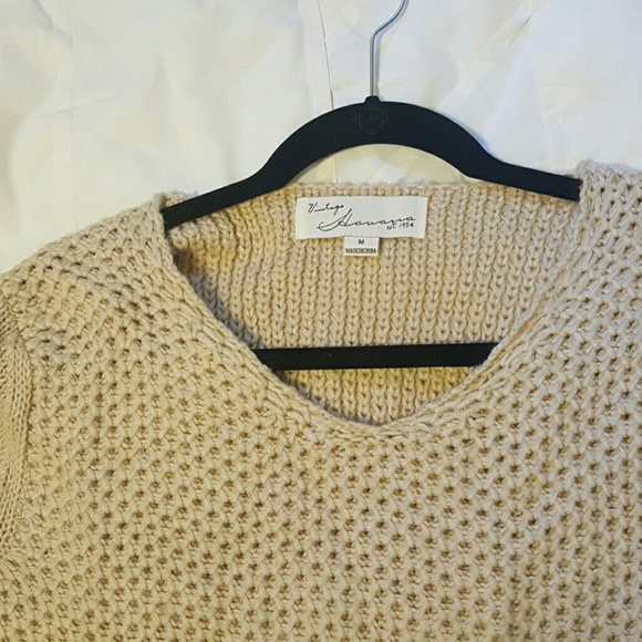 VINTAGE HAVANA beige knit sweater - Picture 3 of 3
