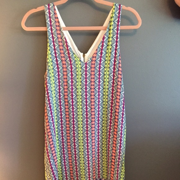 Multicolored Patterned Dress