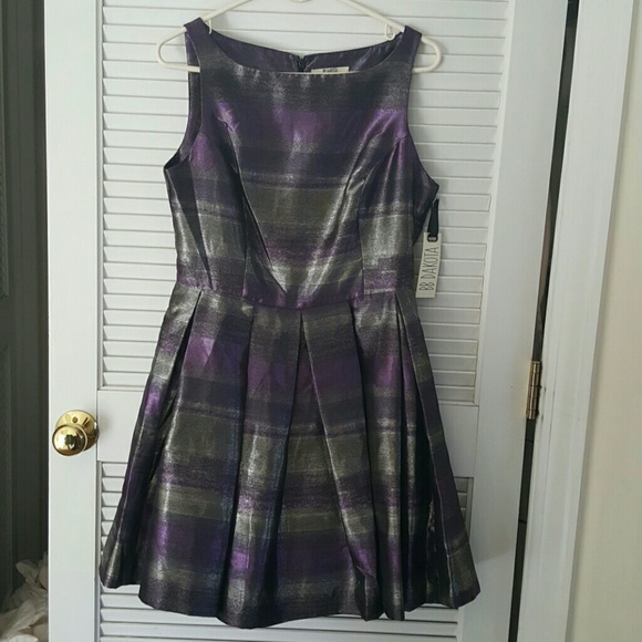 BB Dakota dress - purple silver metallic- size 8
