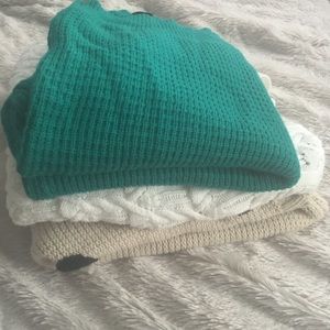 Three sweaters