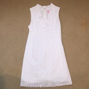 Lilly Pulitzer White Eyelet Sleeveless Dress