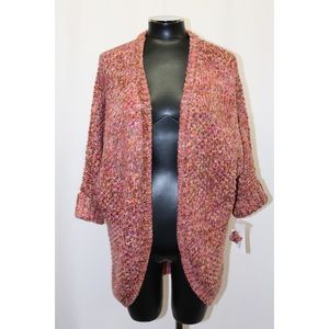 Maison Jules Marled Cocoon Cardigan Dark Pink