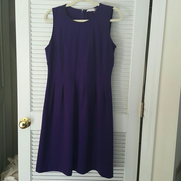 Calvin Klein purple a line dress size 12