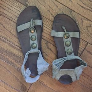 Army green sandals