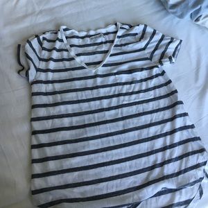 Black&White Striped Short-Sleeve Tee