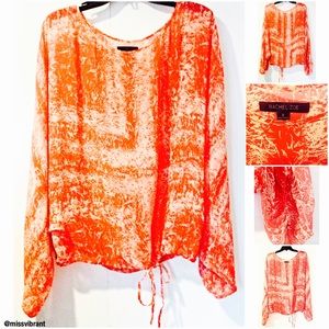 Rachel Zoe Brand, Coral & Cream Blouse, Size: 2
