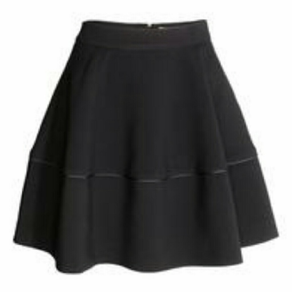 black mini circle skirt
