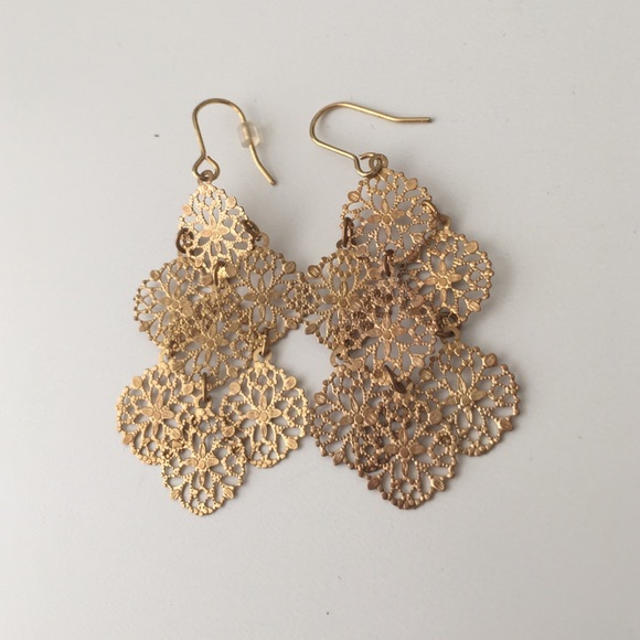 Banana Republic Gold Statement Earrings