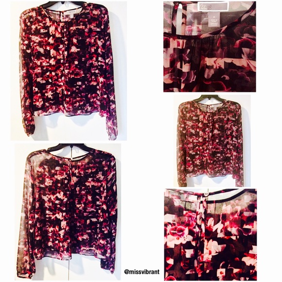 Chelsea 28 Brand, Floral Pattern, L/S Blouse, Med.