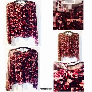 Chelsea 28 Brand, Floral Pattern, L/S Blouse, Med.