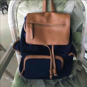 Blue and brown madden girl backpack
