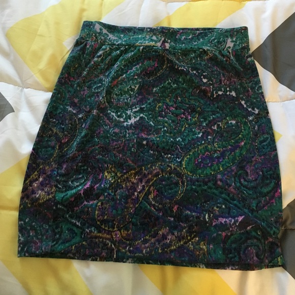 Multi colored mini skirt