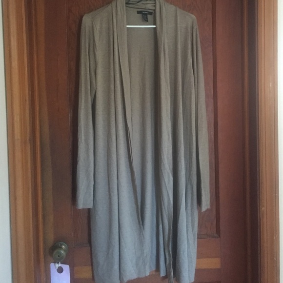 Taupe Forever 21 long cardigan