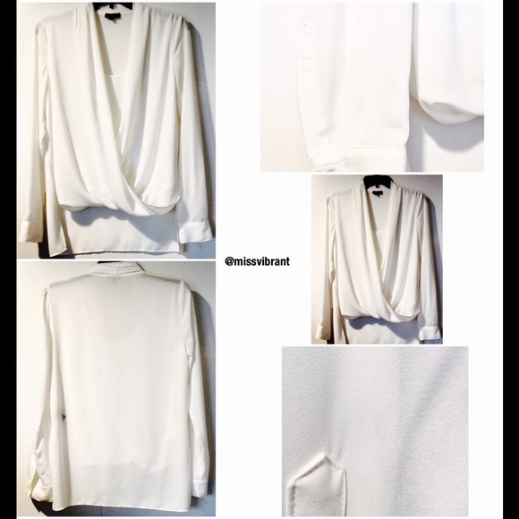 Vince Camuto Brand, Layered, White Blouse, Small
