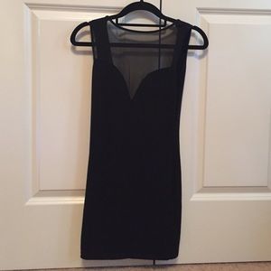 Black V-neck Dress