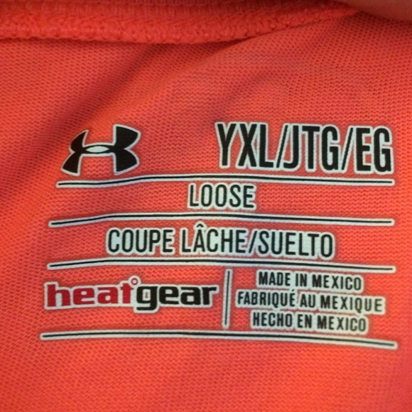 Girls coral Under Armour t-shirt - Picture 2 of 2