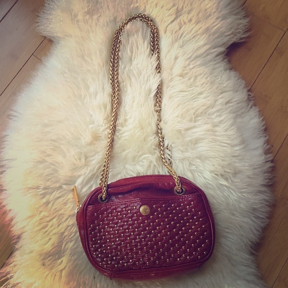 Rebecca Minkoff Studded Red Leather Cross Body