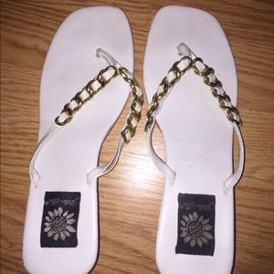 White sandals