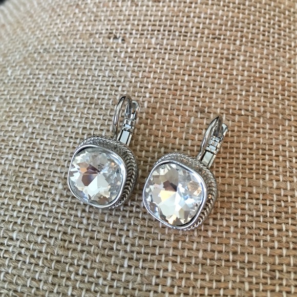 CZ drop earrings