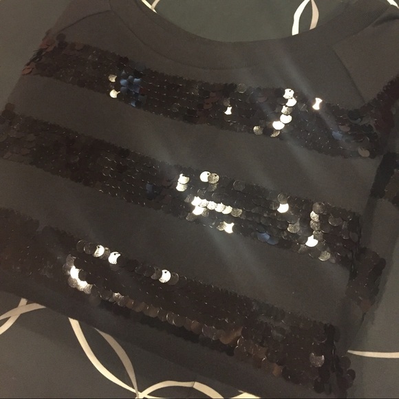 Victoria's Secret PINK Sequin striped sweater - Picture 2 of 3