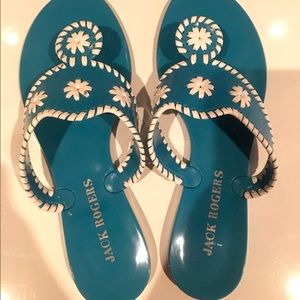 Jack Rodgers Blue Jelly Sandals