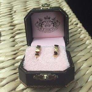 Juicy couture mini hoop earrings with box
