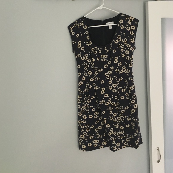 Navy Loft Dress with Fall Florals