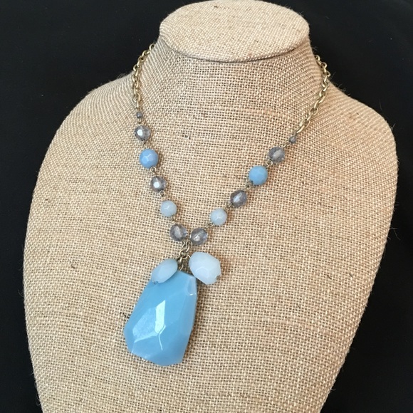 Blue and gold necklace