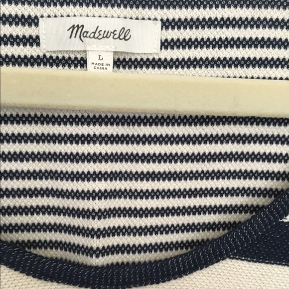 Madewell Navy/Cream Striped Top - Picture 2 of 3