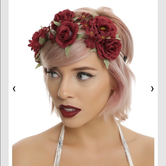 Black heart Double Flower Crown
