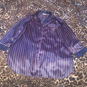 VS Silk Button Down Night Gown