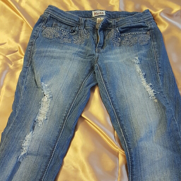 Mudd distressed with sequin  size 5 Jeans