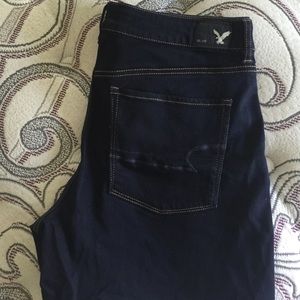 Denim mid length shorts