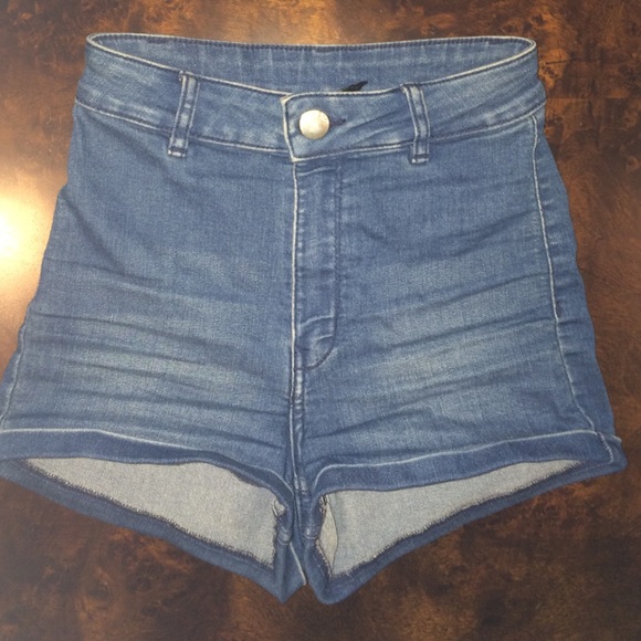 high waisted jean shorts
