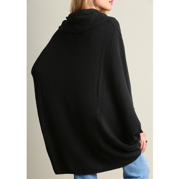🆕KAYCEE poncho style sweater - DARK CHARCOAL - Picture 3 of 4