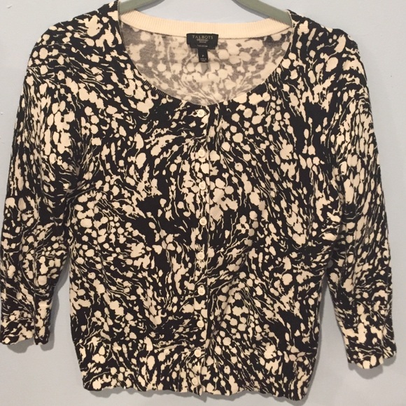 Floral, Black and White Cardigan
