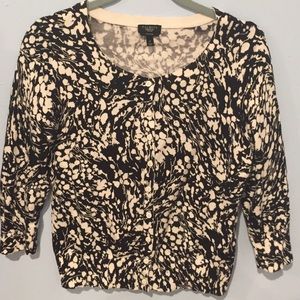 Floral, Black and White Cardigan