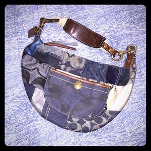 Coach denim patchwork purse