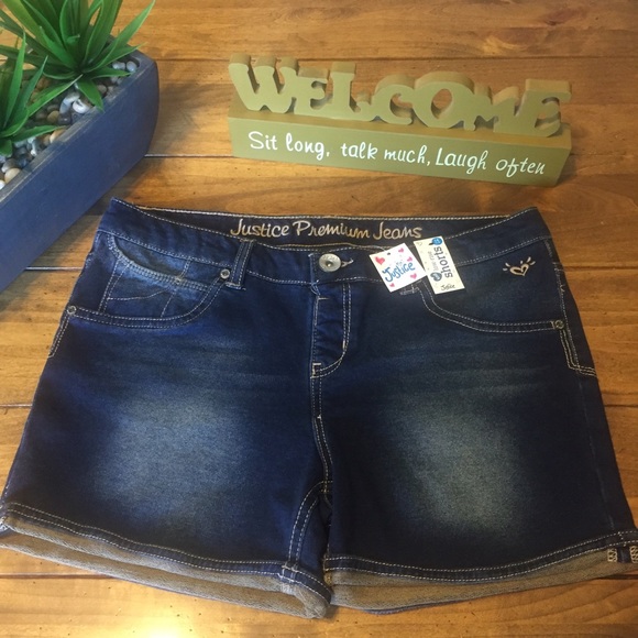 JUSTICE Low Rise Knit Shorts girls size 14 1/2