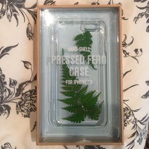 Urban outfitters pressed green fern clear case