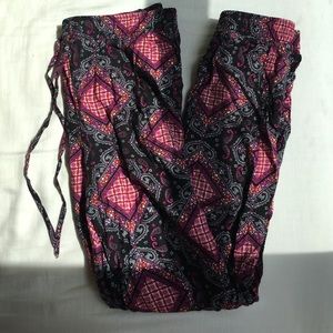 Patterned women's small LA Hearts flowy pants