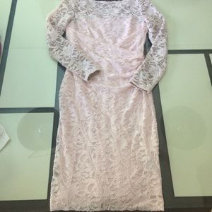 Lauren Ralph Lauren lace sequin dress - baby pink