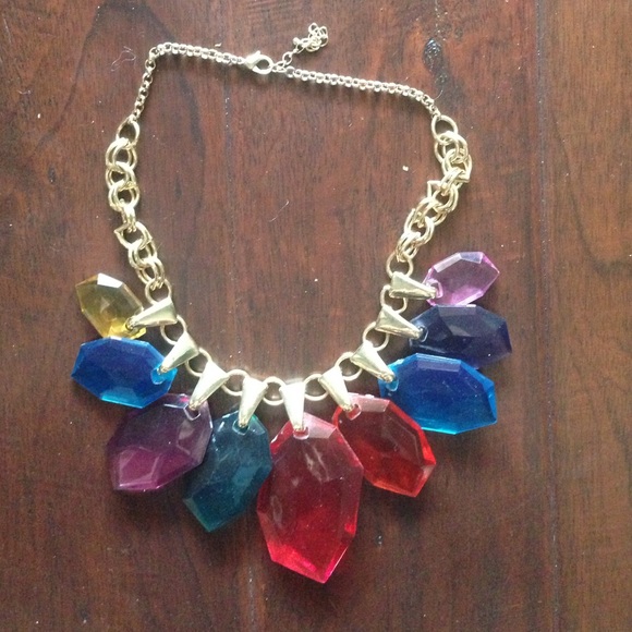 Gold and Gem Statement Necklace
