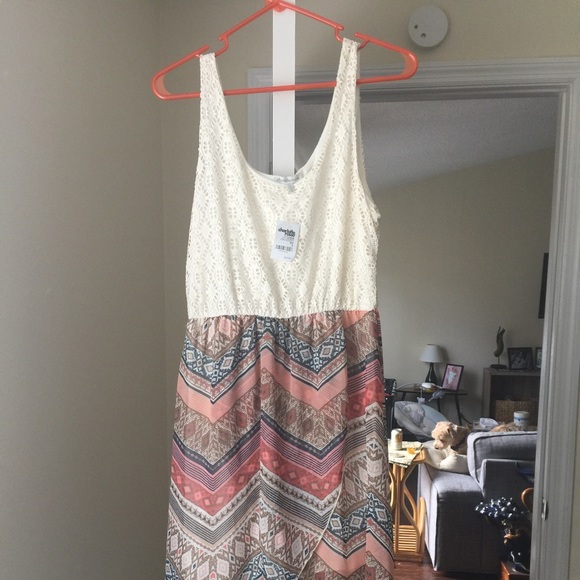Charlotte Russe dress high low, above the knee.