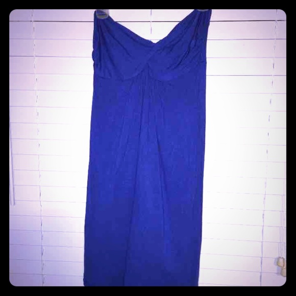 Blue Strapless Dress