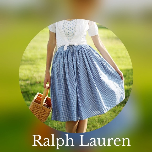 Ralph Lauren Blueberry gingham skirt with pockets