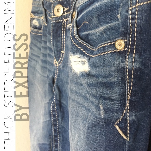 Express Thick Stitched Denim Boot Cut